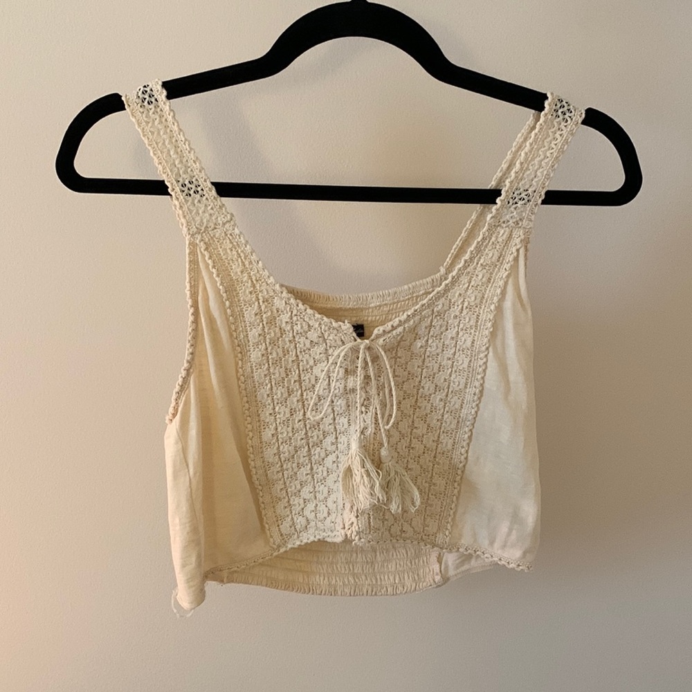 Beige Crop Top- Small, American Eagle